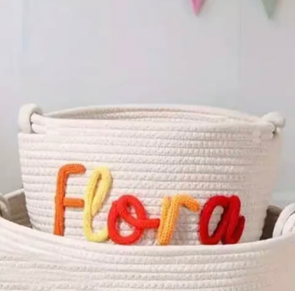 Personalized Woven Storage Basket